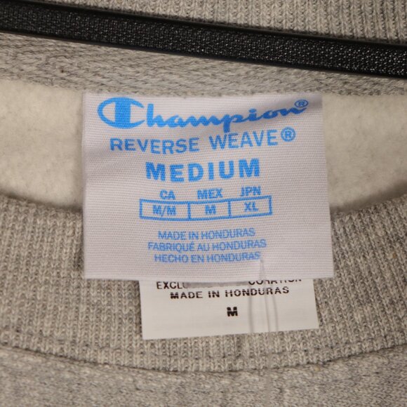 NWT Champion Men's Reverse Crew Sweatshirt in Gray Size Medium - Picture 7 of 13